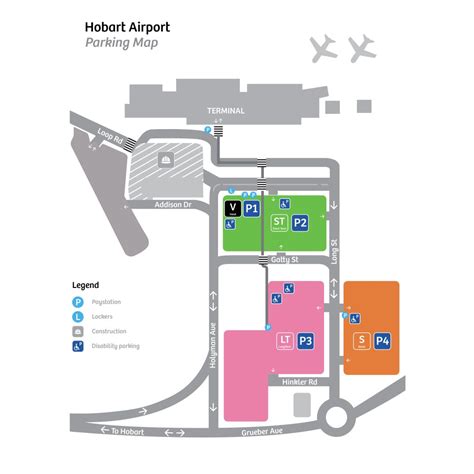 hobart international airport parking map.